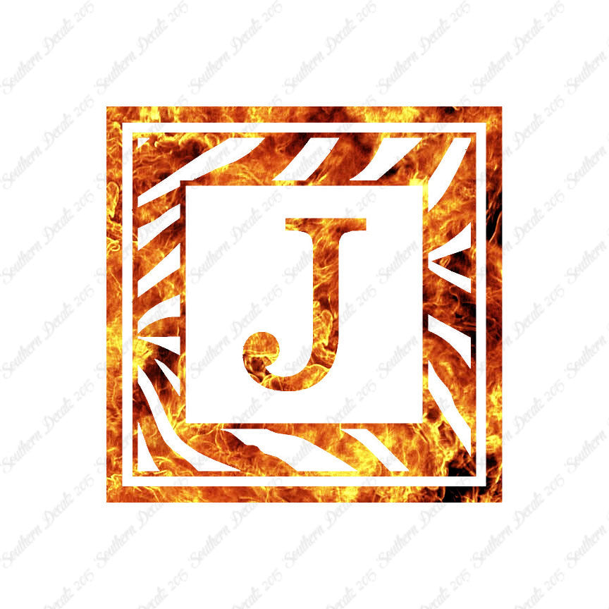 Zebra Decorative J Initial