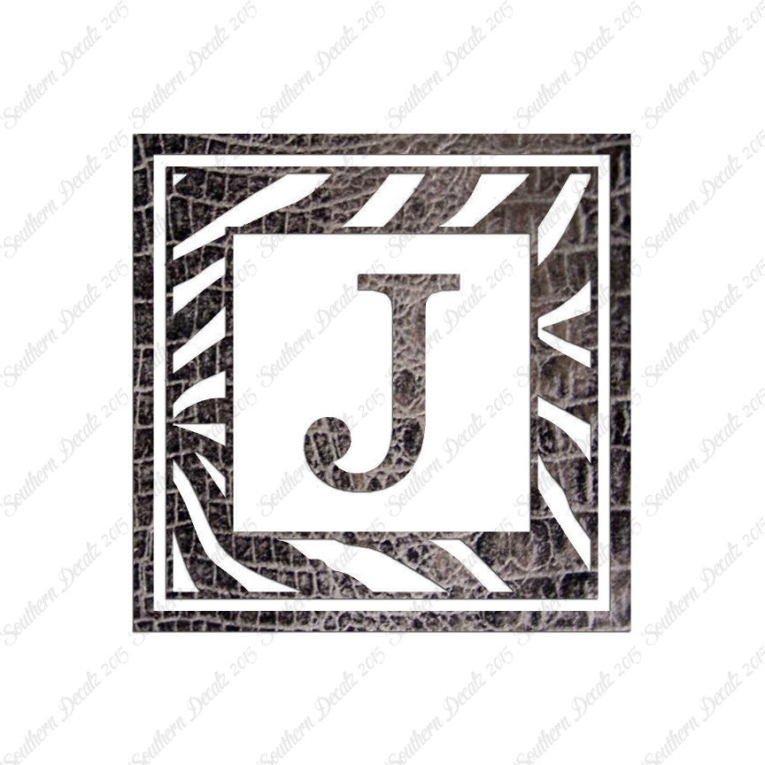 Zebra Decorative J Initial