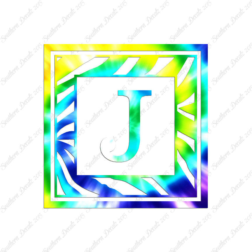 Zebra Decorative J Initial