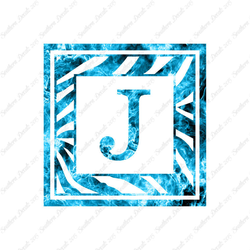 Zebra Decorative J Initial