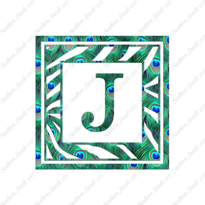 Zebra Decorative J Initial