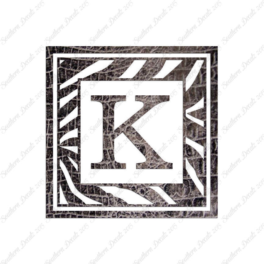 Zebra Decorative K Initial