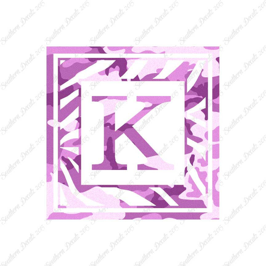 Zebra Decorative K Initial