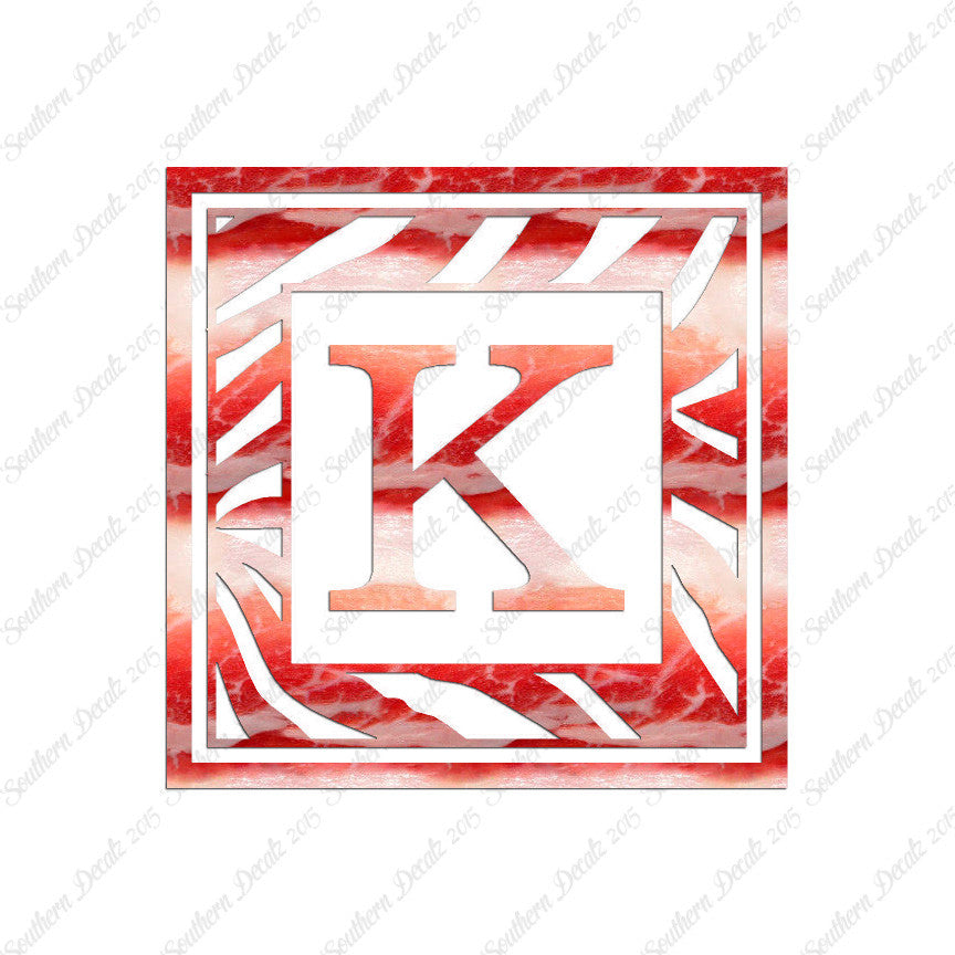Zebra Decorative K Initial
