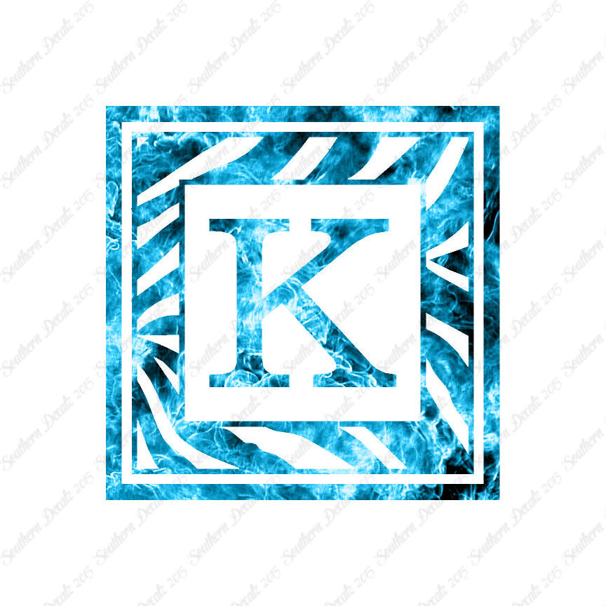 Zebra Decorative K Initial