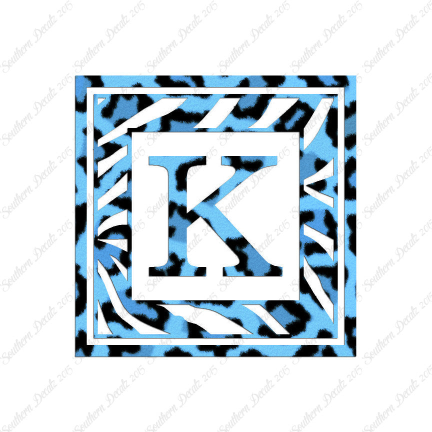 Zebra Decorative K Initial