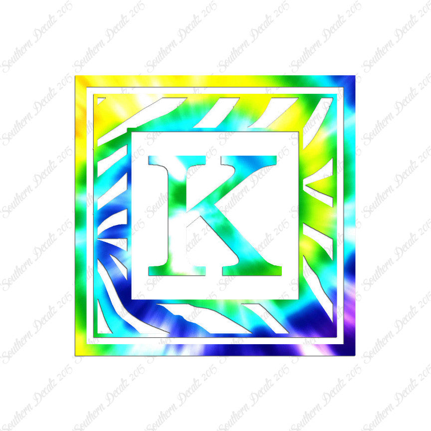 Zebra Decorative K Initial