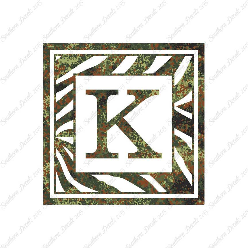 Zebra Decorative K Initial
