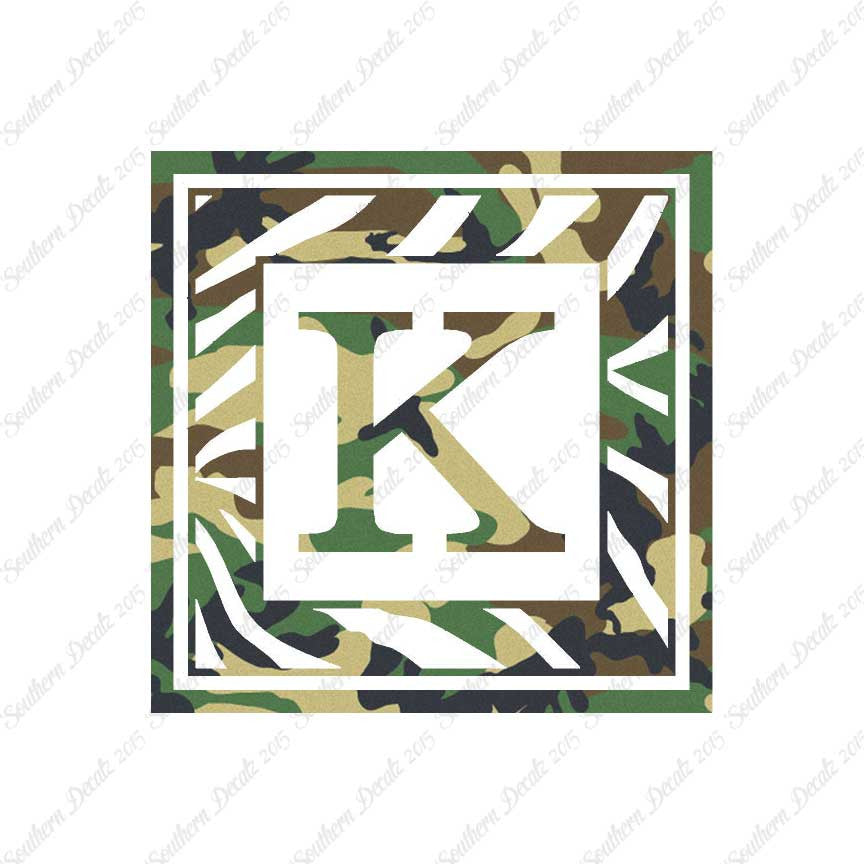 Zebra Decorative K Initial