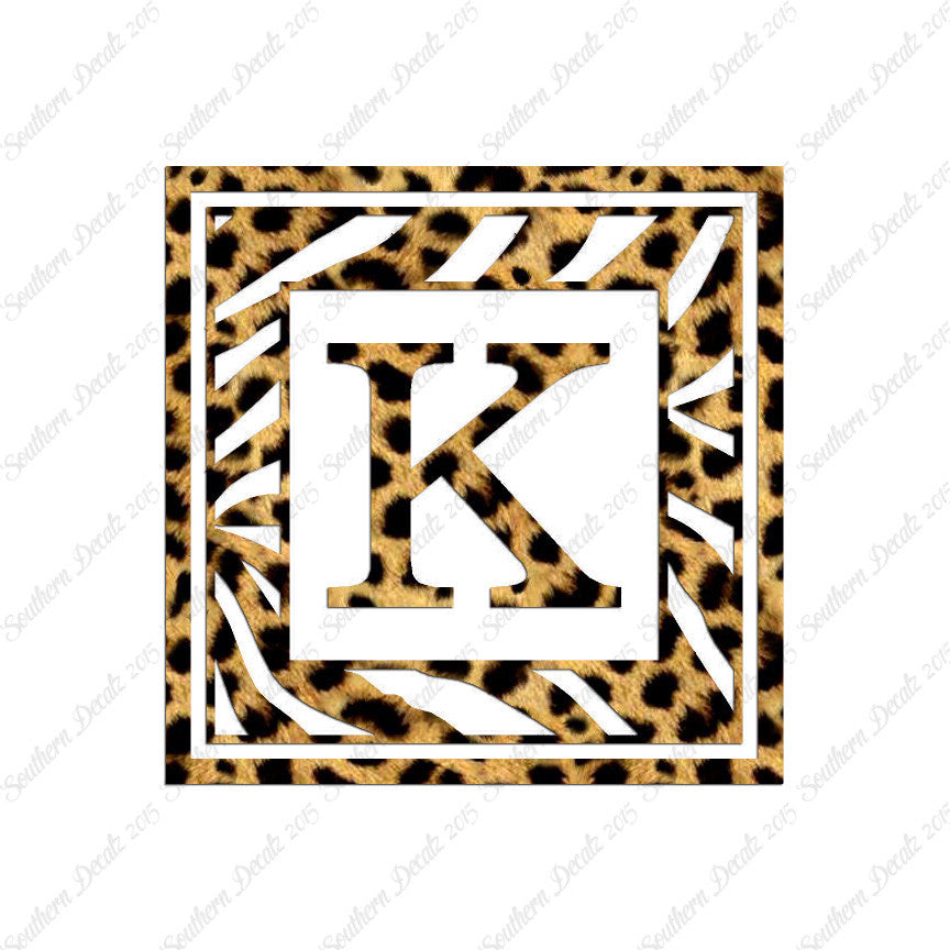 Zebra Decorative K Initial