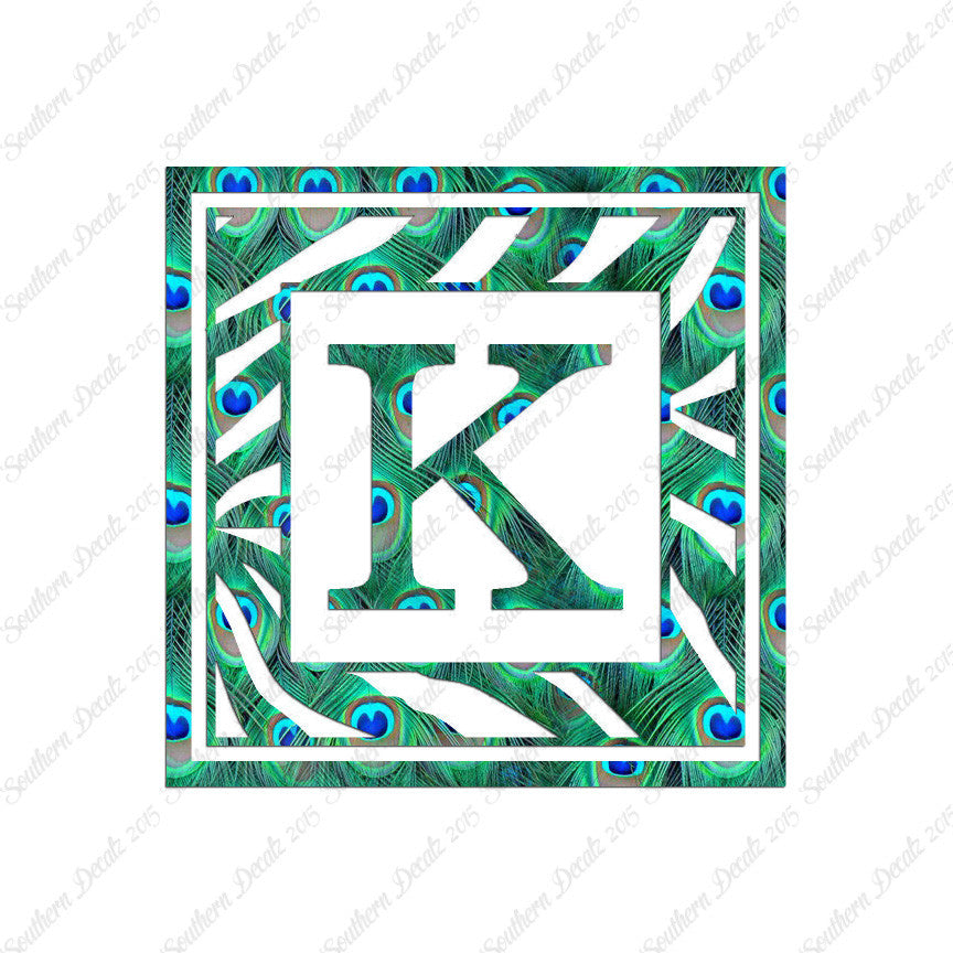 Zebra Decorative K Initial