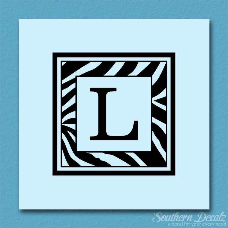 Zebra Decorative L Initial