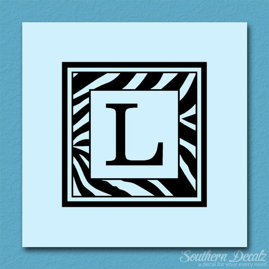 Zebra Decorative L Initial