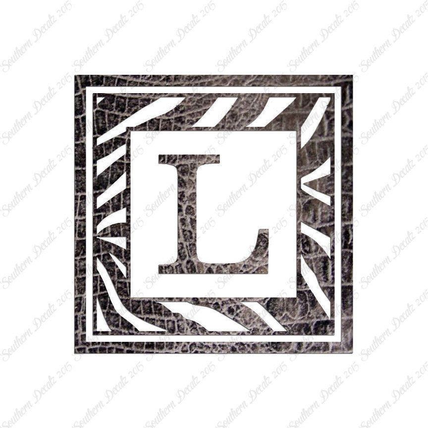 Zebra Decorative L Initial