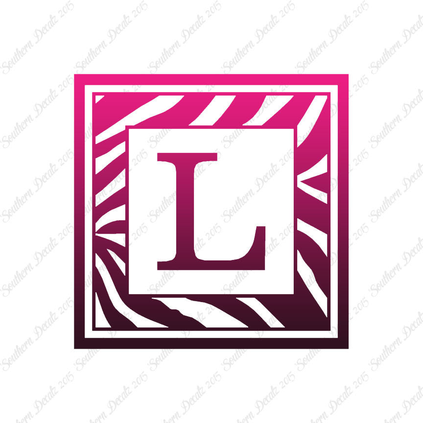 Zebra Decorative L Initial