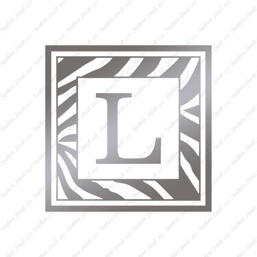 Zebra Decorative L Initial