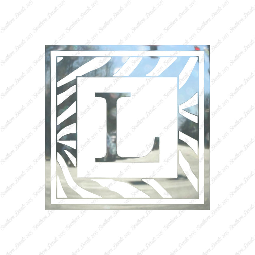 Zebra Decorative L Initial