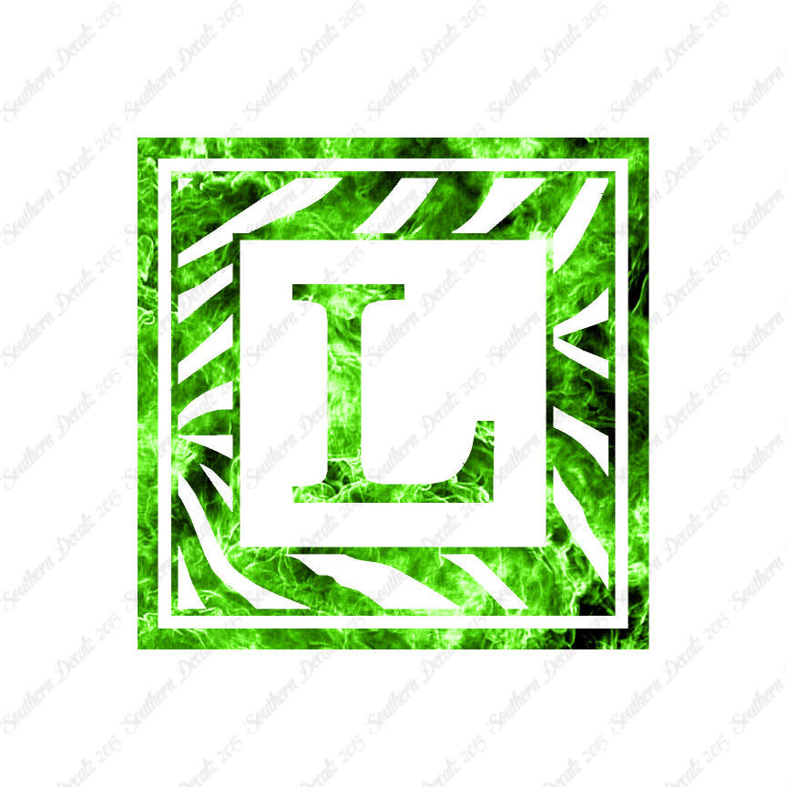 Zebra Decorative L Initial