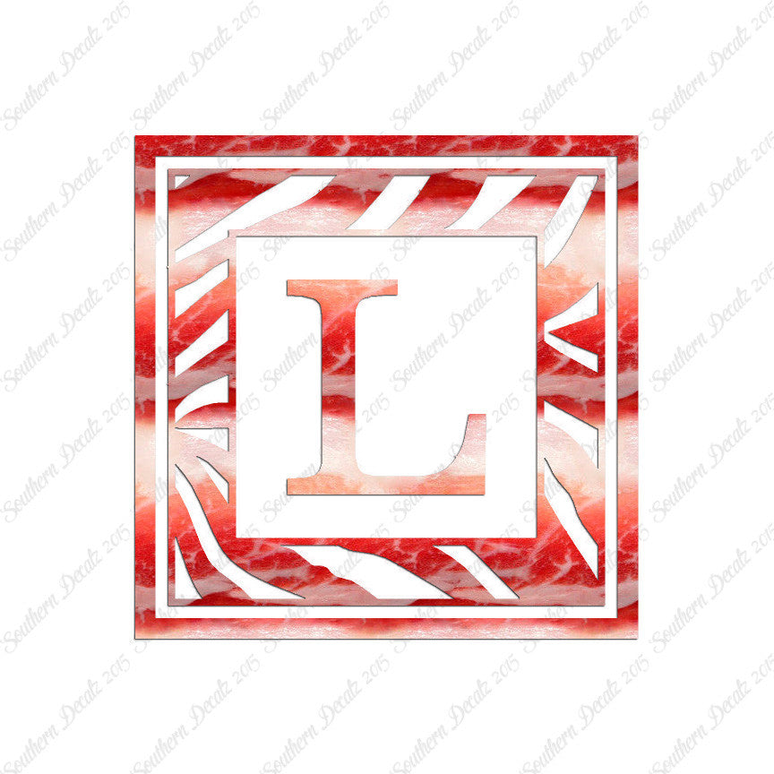 Zebra Decorative L Initial