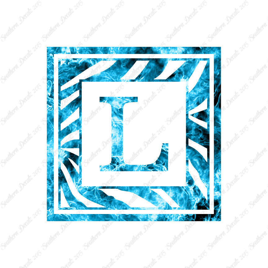 Zebra Decorative L Initial