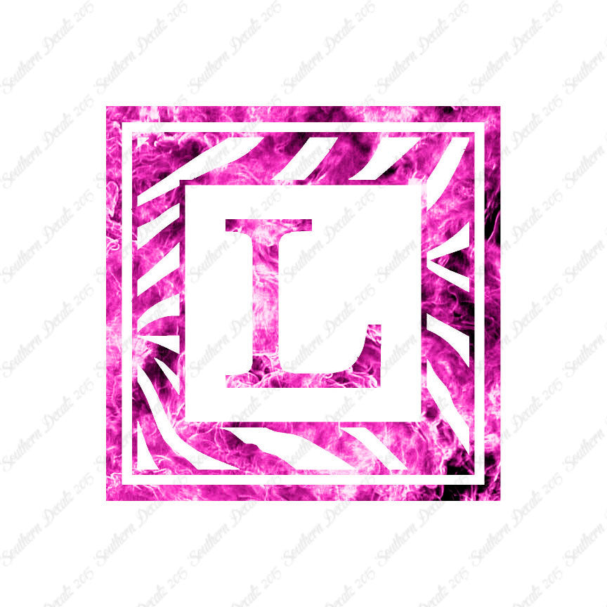Zebra Decorative L Initial