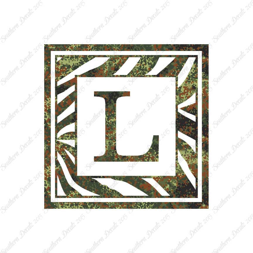 Zebra Decorative L Initial