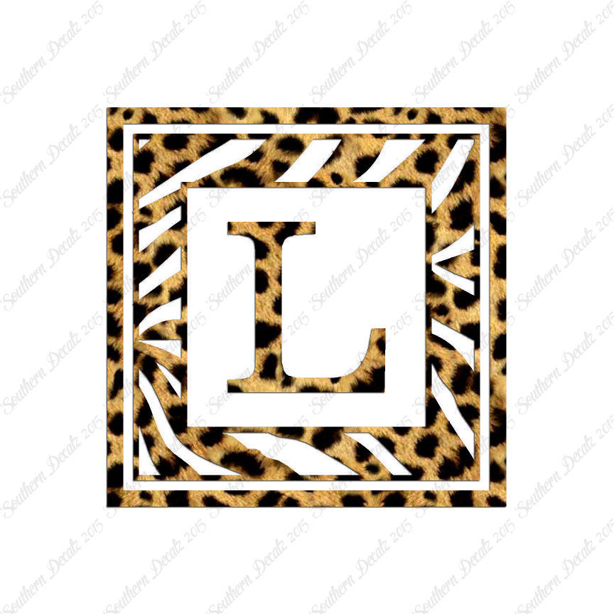 Zebra Decorative L Initial