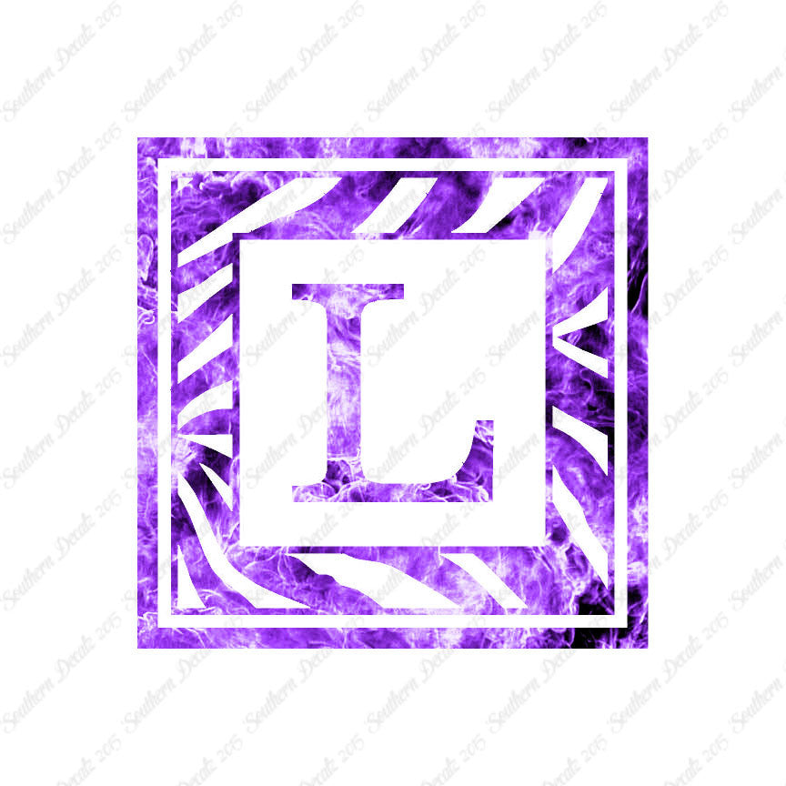 Zebra Decorative L Initial