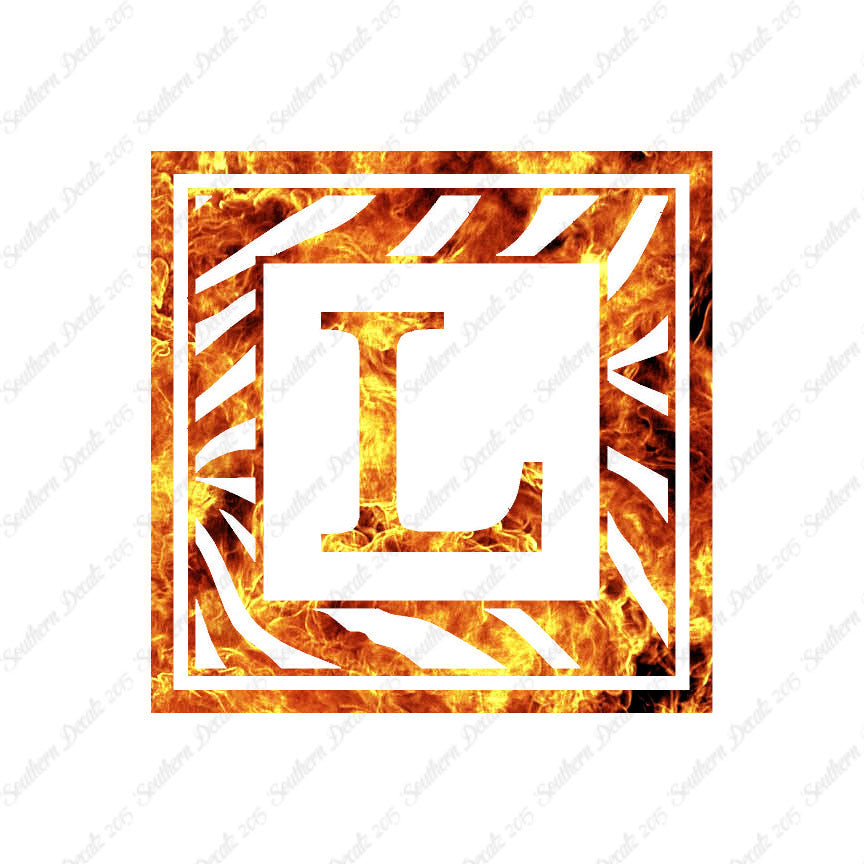 Zebra Decorative L Initial