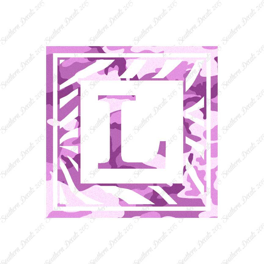 Zebra Decorative L Initial
