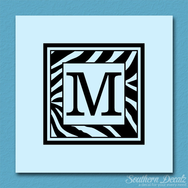 Zebra Decorative M Initial