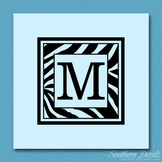 Zebra Decorative M Initial