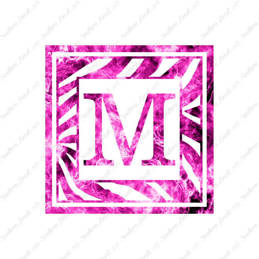 Zebra Decorative M Initial