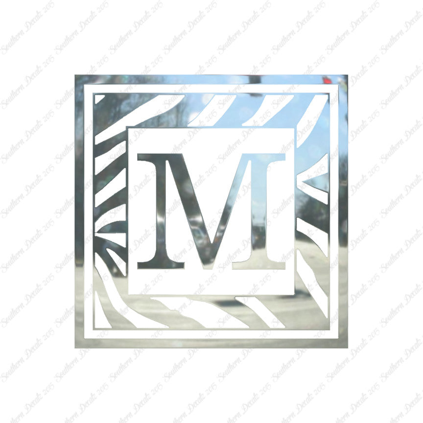 Zebra Decorative M Initial