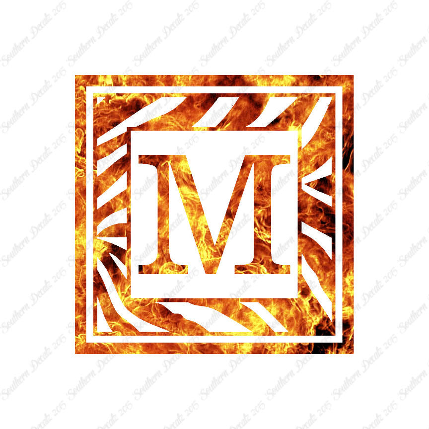 Zebra Decorative M Initial