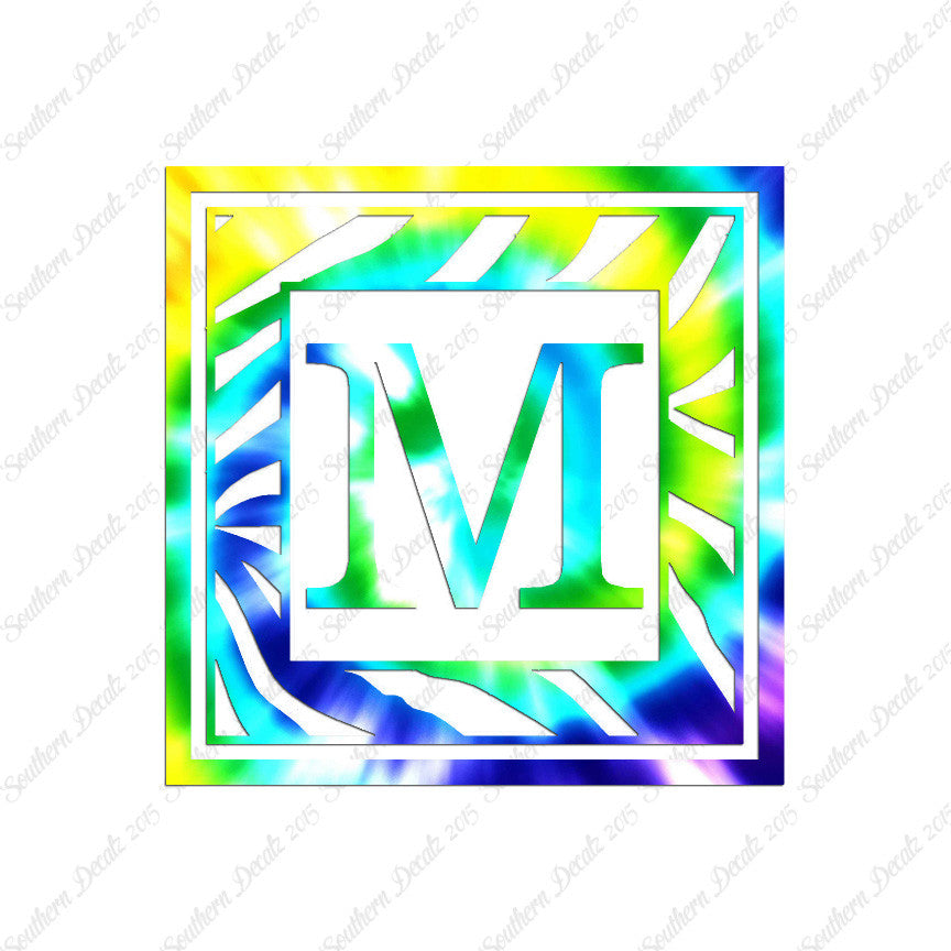 Zebra Decorative M Initial