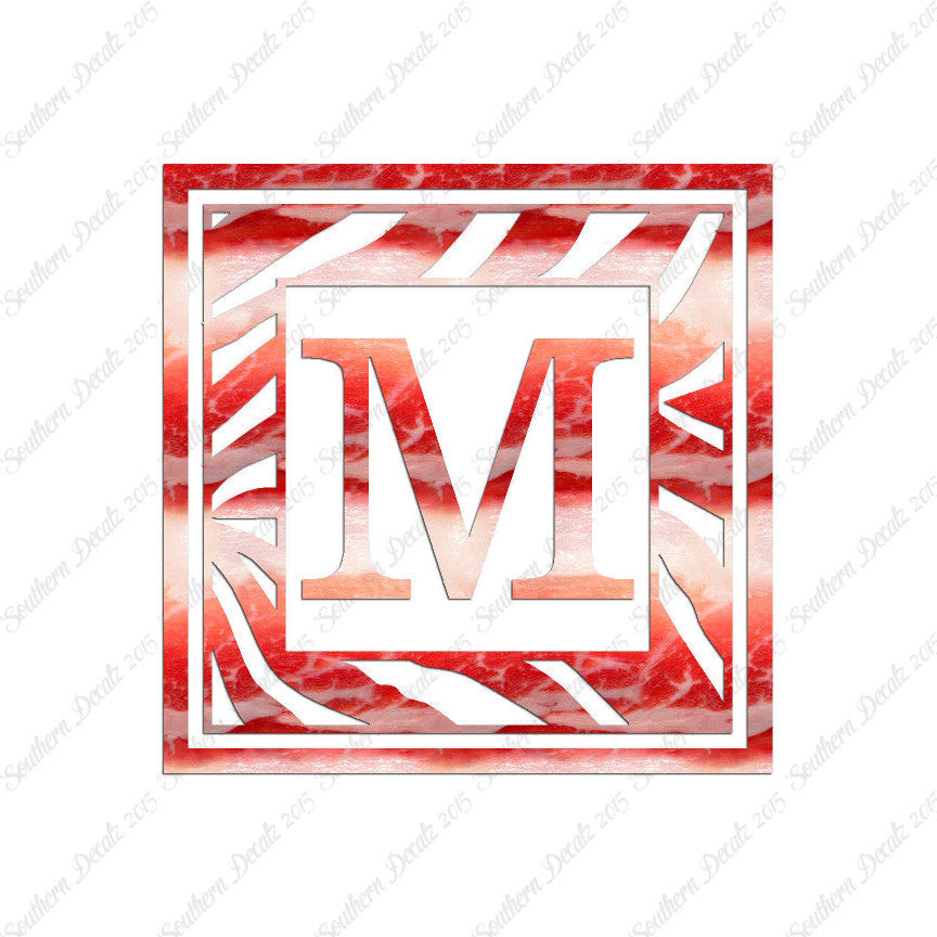 Zebra Decorative M Initial