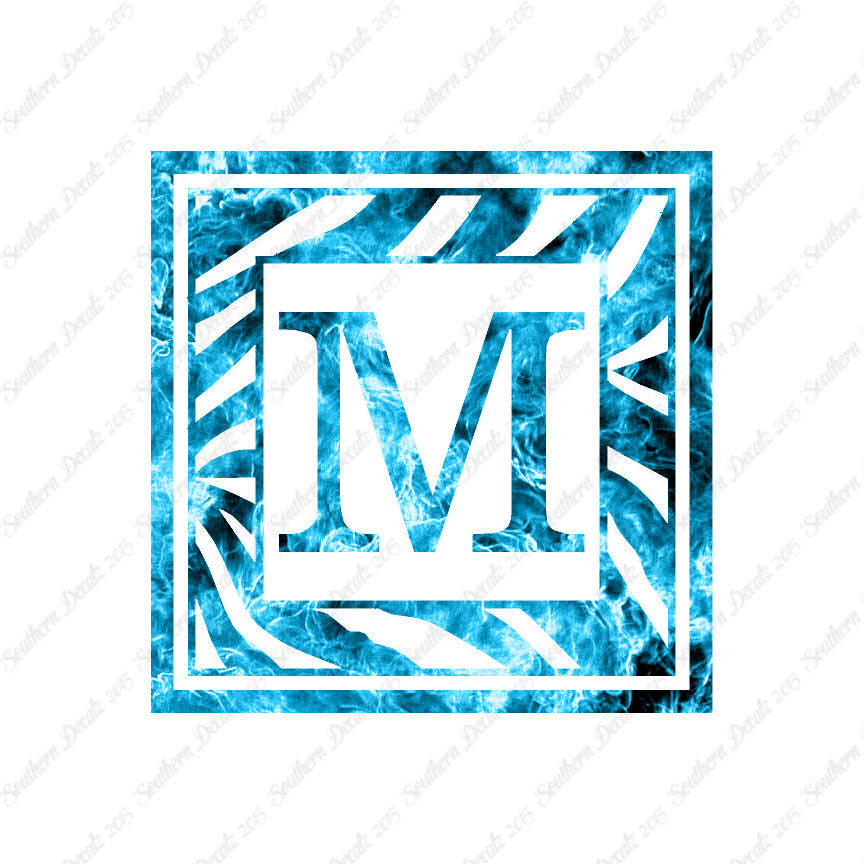 Zebra Decorative M Initial
