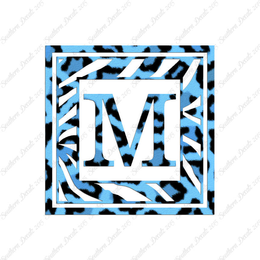 Zebra Decorative M Initial