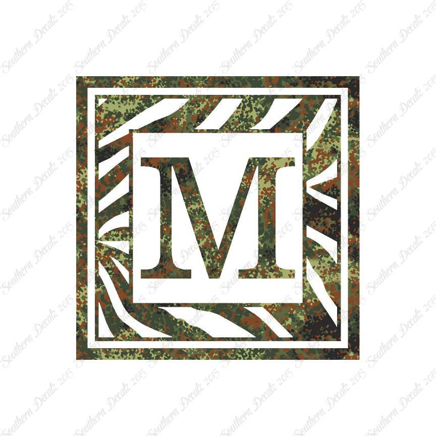 Zebra Decorative M Initial