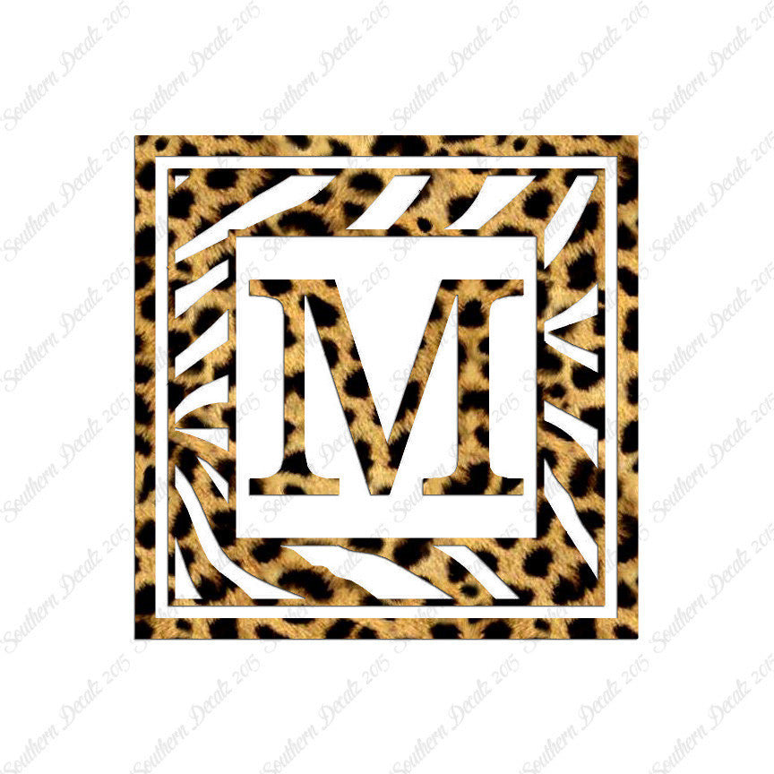 Zebra Decorative M Initial