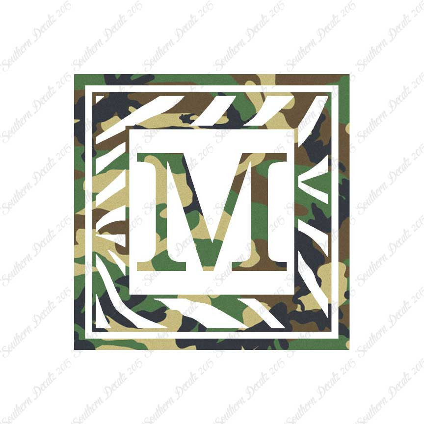 Zebra Decorative M Initial