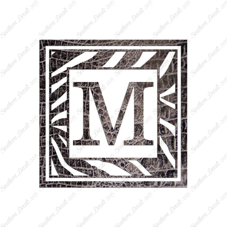 Zebra Decorative M Initial
