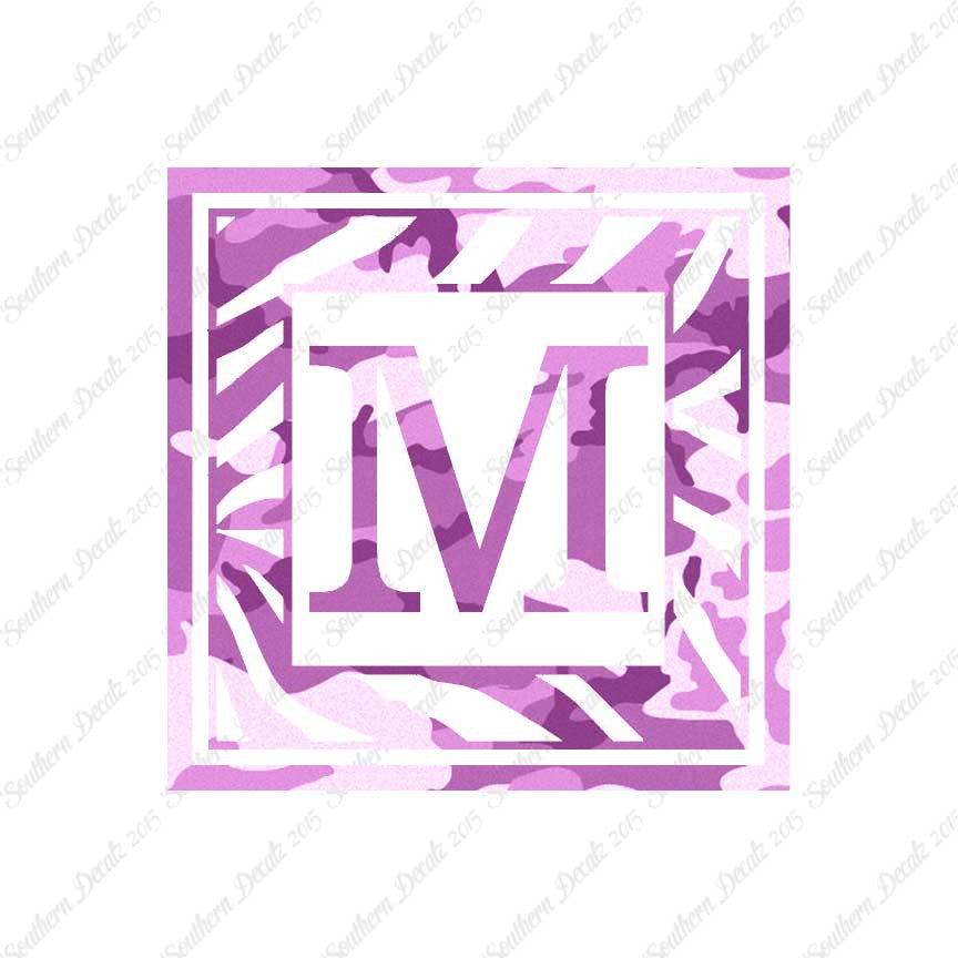 Zebra Decorative M Initial