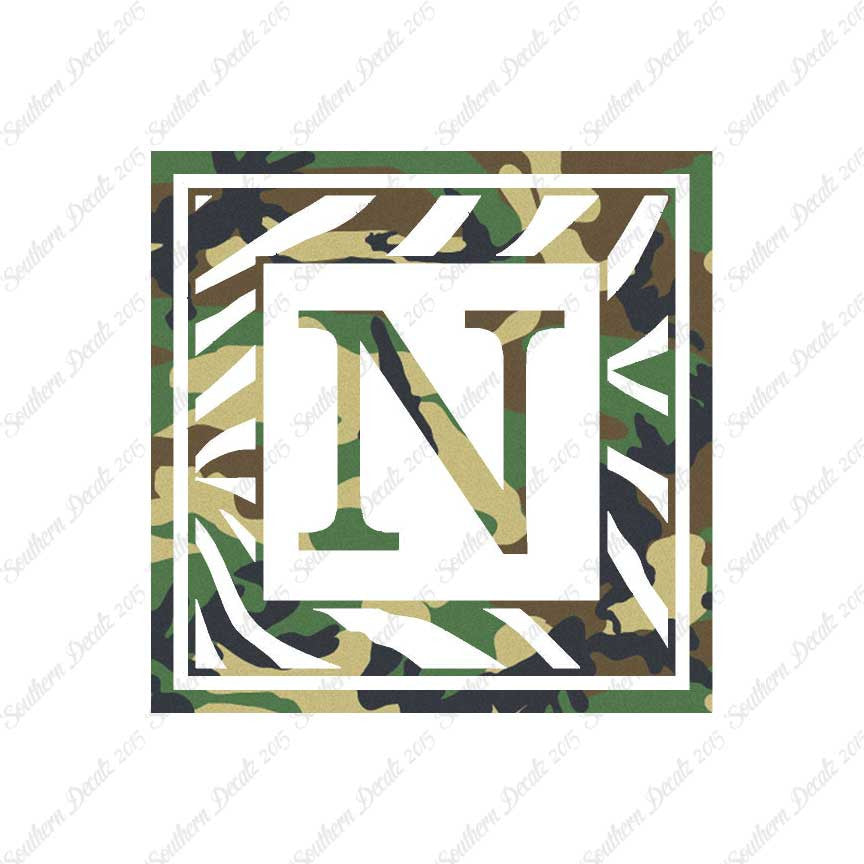 Zebra Decorative N Initial