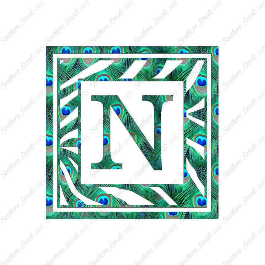 Zebra Decorative N Initial