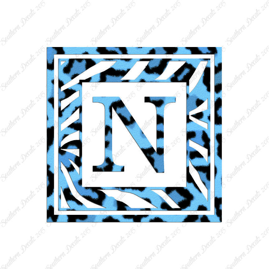 Zebra Decorative N Initial