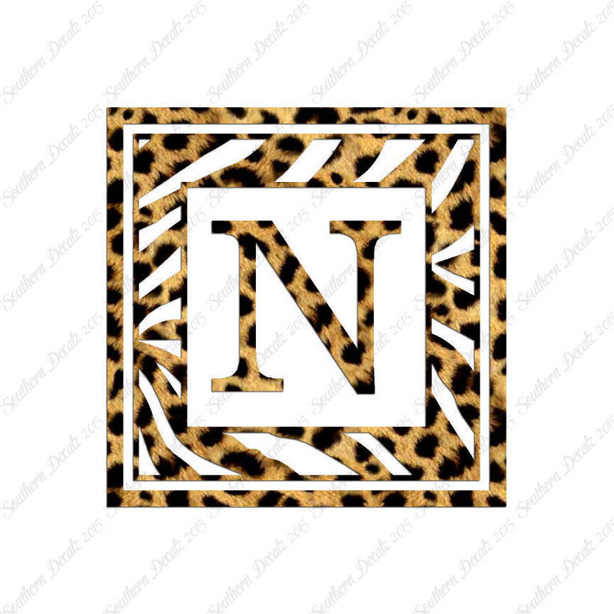 Zebra Decorative N Initial