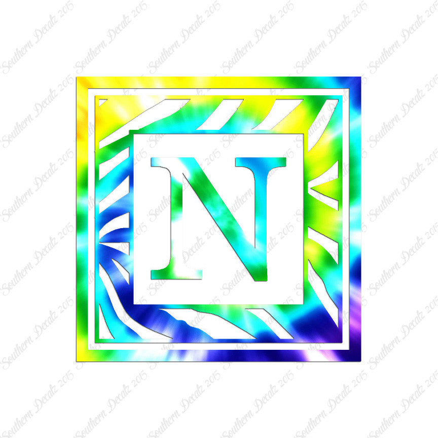 Zebra Decorative N Initial