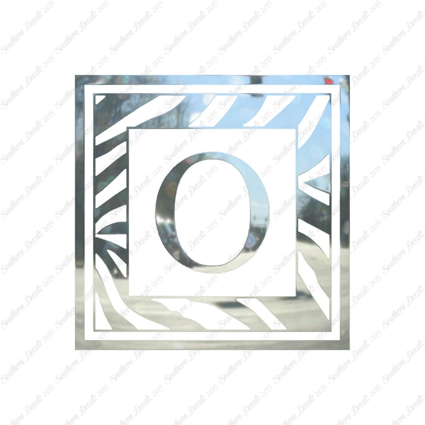 Zebra Decorative O Initial